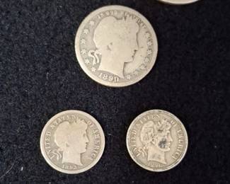 7 United States Silver & Vintage Coins * 1887-1905 Silver U.S. Coins