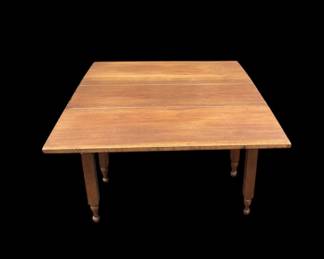 Vintage Drop Leaf Wood Table Converts To Full Length