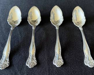 4~ Vintage Sterling Silver Decorative Spoons * Total Weight = 107g