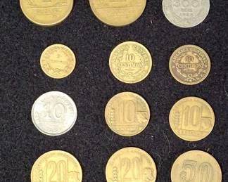 12 South American Coins *1922-1951 * Brazil * Costa Rica * Argentina