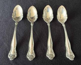 4~ Vintage Sterling Silver Decorative Spoons * Total Weight = 110.6g