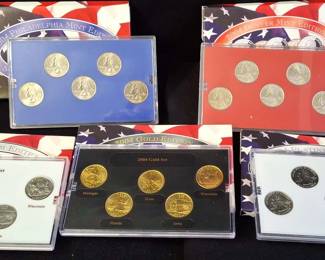 5 Sets Of 2004 Uncirculated State Quarter Proof Sets * Gold & Platinum