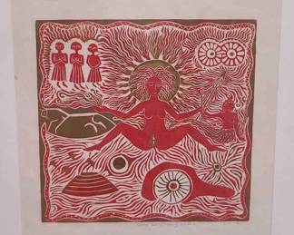 Original Framed Art 4/15 Goddess Sul Of Auctury & Birth * Chesca Potter