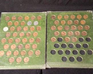 Lincoln Head Cents Sheets * Includes 3 Steel Pennies * 1940-1960