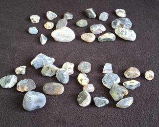 Very Special Black & Blue Agates Lot #1 - Found On Pacific Northwest Beaches