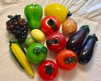 Midcentury Murano Art Glass Vegetables