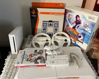 Wii game console & games