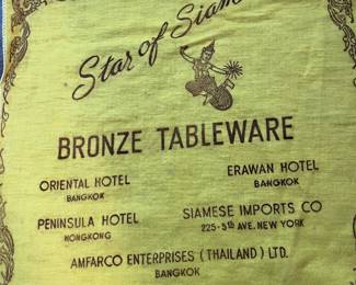 Star of Siam Bronze Tableware