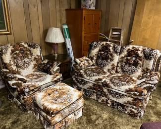 MCM Chair & Loveseat