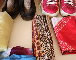 Estate Sale 5607 Relelstok Dr Number 2 Shoes and scarfs
