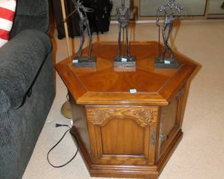 6 sided table with plenty of storage underneath