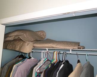 Men's clothing, and bed linens too