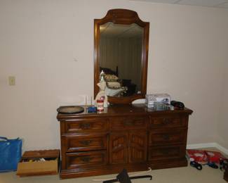 Matching mirror and dresser