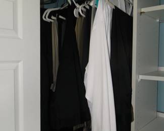 Men's dress slacks, shirts and jackets