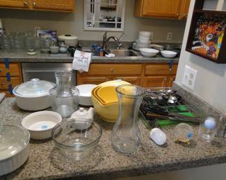 A small neat efficient kitchen with all the necessary items to prepare a fabulous meal
