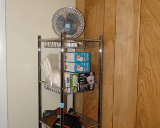 Tall metal storage stand