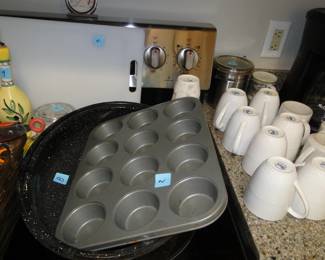 The item on the left is a muffin tin