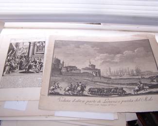 RARE 17TH CENTURY 18TH CENTURY ETCHINGS