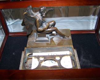 RARE NAPOLEON ERA BRONZE INKWELL 