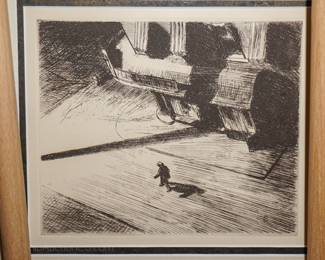 "Night Shadows:, by Edward Hopper, print reproduction