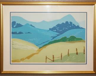 "Virginia Scene" by Francis Brown, 1980, sikscreen print, #2 of 8