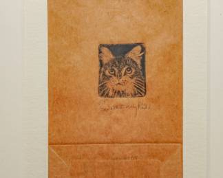 "Dixie" 1986, by Nancy Reinke, linoleum print 50 of 200