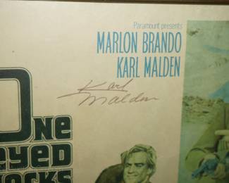 Signed movie card by Karl Malden
