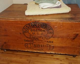 Boston Rubber wooden crate