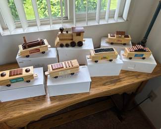 Disney train car set with collectible watches