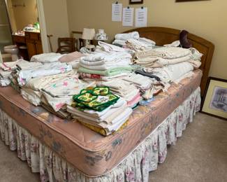 Bed with linens
