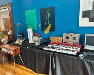 Lots of instruments and studio equipment