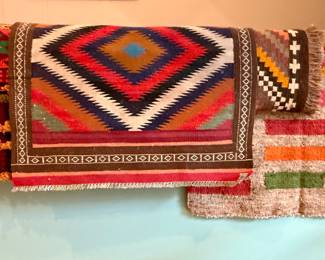 Lots of handwoven textiles. Much more than shown!