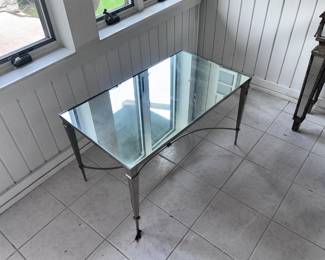 Don Rickles Mirrored Glass Cocktail Table