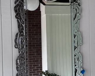 Venetian-Style Etched Glass Mirror