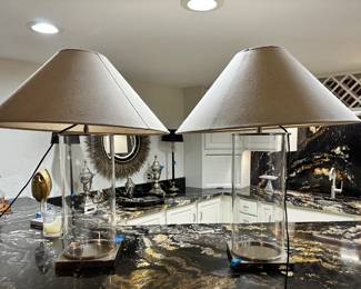 2 Storm Lantern Table Lamps