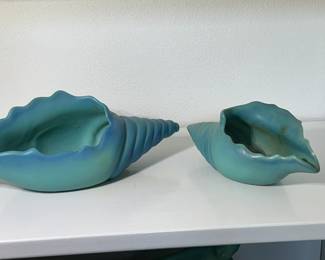 Van Briggle Art Noveau Pottery Set Sea Shells