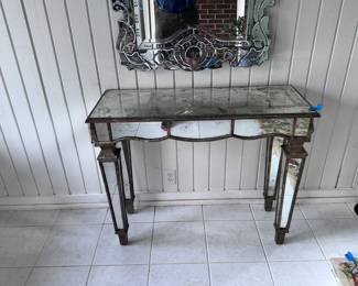 Etched Glass Console