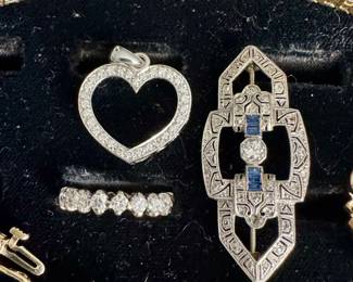 Fabulous Victorian Diamond & Sapphire Brooch