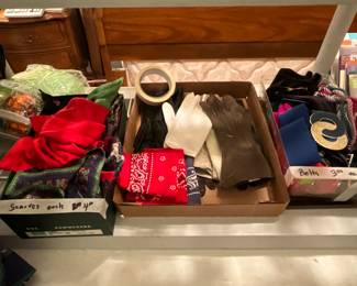 2nd bedroom on right - Gloves, belts, scarves