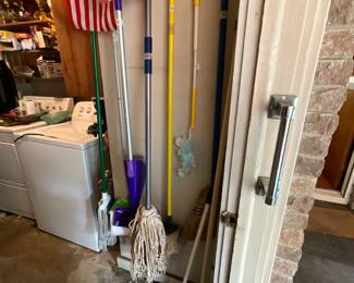 Outside laundry room with storage