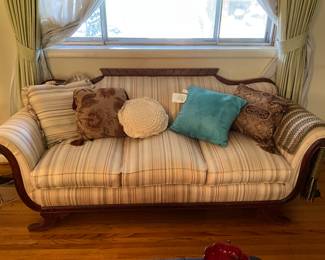 Living room -Great condition antique sofa and cushions