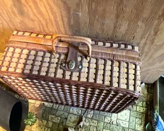 Outside storage building in back yard - Picnic basket