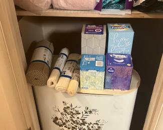 Hall Closet - Hamper, Kleenex, drawer liners