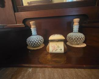 Antique dresser items