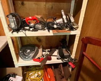 Outside storage building in back yard - Tools & more