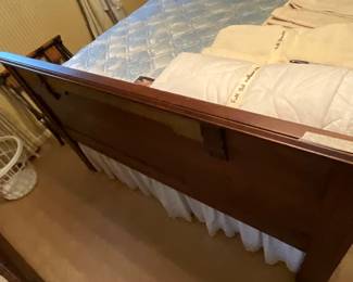 Last bedroom on right - Footboard to antique bed - full size with mattress & box springs