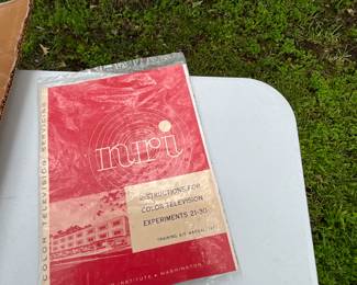 Outside in back yard - instructions to make your own television...