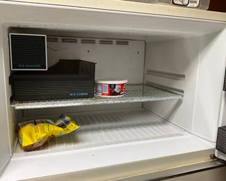 Inside of freezer in refrigerator