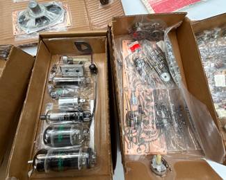 Outside in back yard - components to make your own television