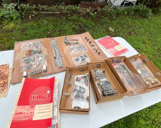 Outside in back yard - set/components to build your own television